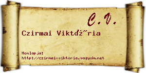 Czirmai Viktória névjegykártya